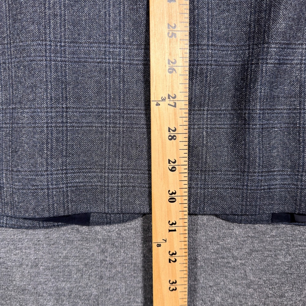 Jos. A. Bank Blazer Mens 42R Gray Plaid Silk Wool Traveler Summer Sport Coat - Picture 10 of 12